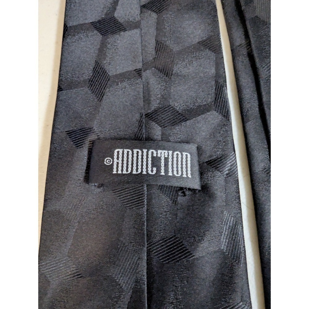 Vintage Addiction Dalmatian Puppy Stack Necktie 90s Novelty Black Retro Dog - Picture 2 of 6